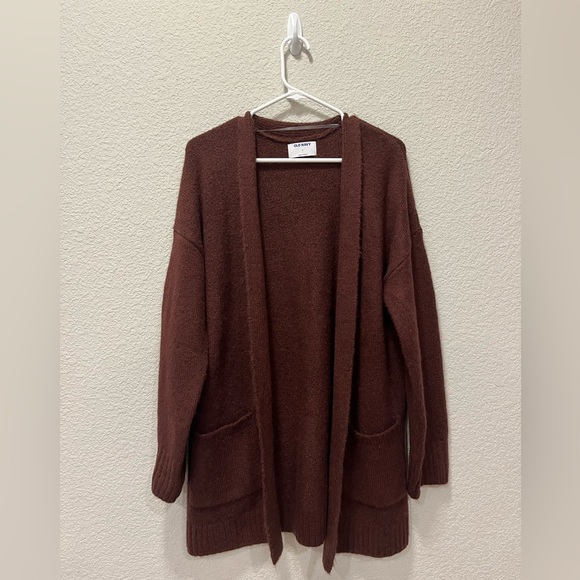 Old Navy Maroon Oversized knit cardigan | size XS - Picture 2 of 2